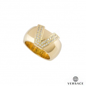 Versace 18k Yellow Gold Ring 